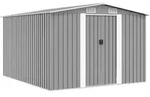vidaXL Gartenhaus 257x298x178 cm Metall Grau