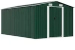 vidaXL Ger&auml;tehaus 257x392x181 cm Metall Gr&uuml;n