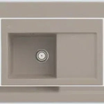 Villeroy & Boch Villeroy&Boch Sp&uuml;lbecken, K&uuml;chensp&uuml;le Subway 45 Almond 780x510mm,