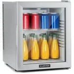 Klarstein Brooklyn 30 Mini-K&uuml;hlschrank Glast&uuml;r LED Ablage Silber