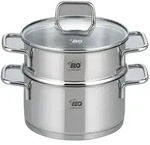 ELO Kartoffeld&auml;mpfer Citrin, Edelstahl, &Oslash; 18 cm, unterer Topf 2 L, Oberer
