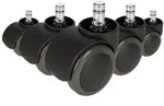 5x Hartbodenrollen ROLO 11mm / 50mm B&uuml;ro-Stuhl-Rollen f&uuml;r Hartb&ouml;den (5er...