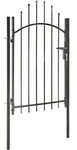vidaXL Gartentor Stahl : Farbe - Schwarz, Gr&ouml;&szlig;e - 1 x 2 m
