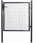 vidaXL Mesh-Gartentor Verzinkter Stahl 85,5x100 cm Grau