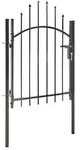 vidaXL Gartentor Stahl : Farbe - Schwarz, Gr&ouml;&szlig;e - 1x1,5 m