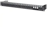 METZ CONNECT Keystone 19 Zoll Modultr&auml;ger 1HE 24 Port schwarz unbest&uuml;ckt