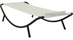 vidaXL Gartenbett Creme 200 x 90 cm Stahl