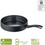 Berndes Schmorpfanne mit Glasdeckel b.green Alu Recycled Induction schwarz 24 cm
