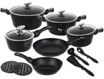 Kochgeschirr - Set Granit Diamond Line 15-teilig BerlingerHaus