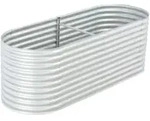 vidaXL Garten-Hochbeet 240 x 80 x 81 cm Verzinkter Stahl Silbern