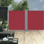 vidaXL Ausziehbare Seitenmarkise 170 x 600 cm, Modell Titan Plus, Rot