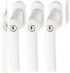 ABUS Abschlie&szlig;barer Fenstergriff FG200 AB208 gl. - wei&szlig; - 3er Set