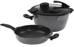 STONELINE&reg; Smell Well Kochgeschirr-Set 24 cm, 3-tlg. , inkl. Glasdeckel mit