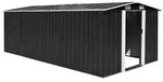 vidaXL Ger&auml;tehaus 257x489x181 cm Metall Anthrazit