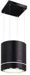 Klarstein Tron Ambience Inselabzugshaube &Oslash;38cm Umluft 540m3/h LED schwarz Schwarz