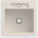 Villeroy & Boch Villeroy&Boch Sp&uuml;lbecken, K&uuml;chensp&uuml;le Siluet 50 S Crema 510x510mm,