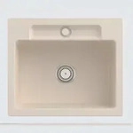 Villeroy & Boch Villeroy&Boch Sp&uuml;lbecken, K&uuml;chensp&uuml;le Siluet 60 S Ivory 600x510mm,