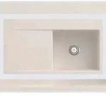 Villeroy & Boch Villeroy&Boch Sp&uuml;lbecken mit Abtropffl&auml;che links, Subway Style 50
