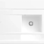 Villeroy & Boch Villeroy&Boch Sp&uuml;lbecken mit Abtropffl&auml;che links, Subway Style 50