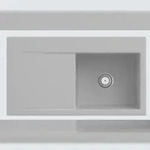 Villeroy & Boch Villeroy&Boch Sp&uuml;lbecken mit Abtropffl&auml;che links, Subway Style 50