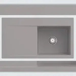 Villeroy & Boch Villeroy&Boch Sp&uuml;lbecken mit Abtropffl&auml;che links, Subway Style 50