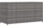 vidaXL Garten-Auflagenbox Grau 120x50x60 cm Poly Rattan