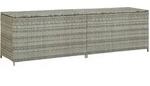 vidaXL Gartenbox Poly Rattan 200x50x60 cm Grau