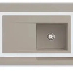 Villeroy & Boch Villeroy&Boch Sp&uuml;lbecken mit Abtropffl&auml;che links, Subway Style 50