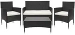 Mendler Poly-Rattan Garnitur HWC-F55, Balkon-/Garten-/Lounge-Set Sofa...