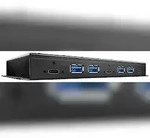 LINDY 7 Port USB 3.2 Gen 2-Hub Schwarz