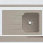 Villeroy & Boch Villeroy&Boch Sp&uuml;lbecken, K&uuml;chensp&uuml;le Architectura 45 Almond