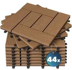 Casaria WPC Fliesen 44x Mosaik Terrakotta