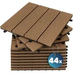 Casaria WPC Fliesen 44x Klassik Terrakotta