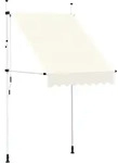 vidaXL Einziehbare Markise Handbetrieben 150 cm Cremewei&szlig;