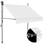 vidaXL Einziehbare Markise Handbetrieben mit LED 100 cm Creme