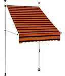vidaXL Einziehbare Markise Handbetrieben 100 cm Orange und Braun