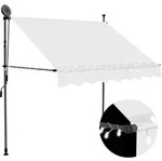 vidaXL Einziehbare Markise Handbetrieben mit LED 150 cm Creme