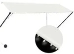 vidaXL Einziehbare Markise mit LED 300&times;150 cm Creme