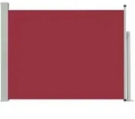 vidaXL Einziehbare seitliche Terrassenmarkise 140 x 500 cm, rotes Modell Ventura