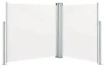 vidaXL Ausziehbare Seitenmarkise Creme 140 x 600 cm