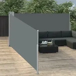 vidaXL Ausziehbare Seitenmarkise Anthrazit 100 x 1000 cm Modell Z&eacute;phyr Stella Plus