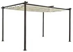 Jet-Line Pavillon Pergola LUXOR LIGHT 3x4m beige-antrazit Schiebedach