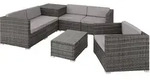 tectake Rattan Lounge Pisa Grau