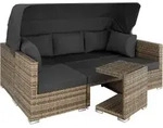 tectake Rattan Lounge mit Aluminiumgestell San Marino Natur