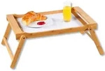 KESPER Tablett mit Klappf&uuml;&szlig;en, Bambus, FSC 24x59x31cm