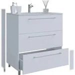 VCM Badm&ouml;bel Waschtisch Badinos Wei&szlig; H. 86 x B. 60 x T. 46 cm