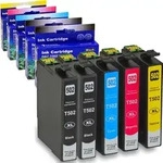 Kompatibel 5er Set Epson Fernglas, T02W6, 502XL, C13T02W64010 Druckerpatronen Tinte