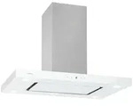 Klarstein Valeria Inselhaube 90cm 650m3/h Touch EEC A LED Glas Edelstahl Wei&szlig;