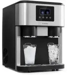 Klarstein Eiszeit Crush Eisw&uuml;rfelmaschine 2 Gr&ouml;&szlig;en Crushed Ice Silber