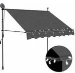 vidaXL Einziehbare Markise Handbetrieben mit LED 150 cm Anthrazit